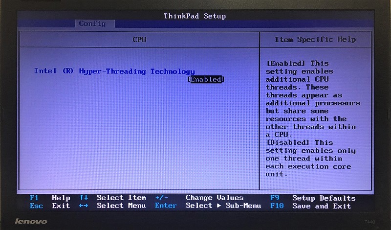 T440 BIOS画面