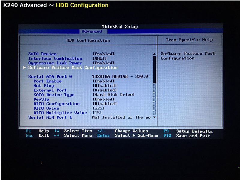 HDD Configuration の詳細画面 2