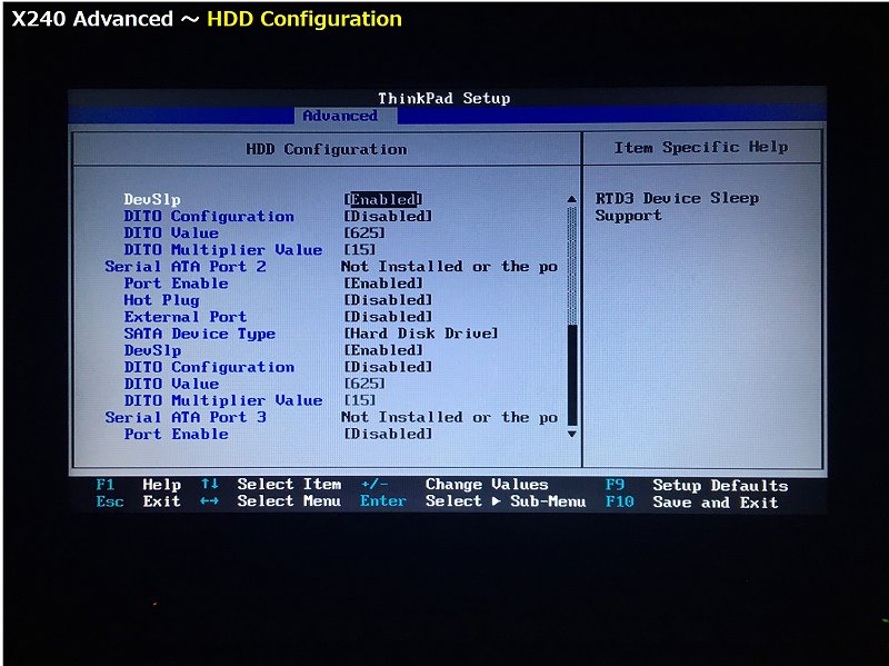 HDD Configuration の詳細画面 5