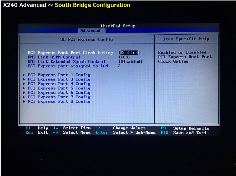 South Bridge Configuration の詳細画面 3