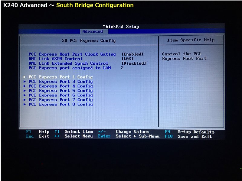 South Bridge Configuration の詳細画面 4