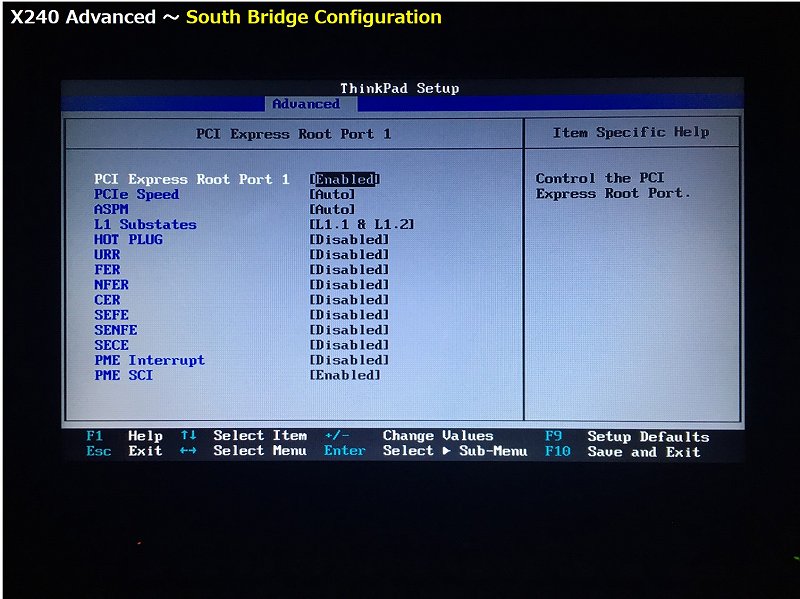 South Bridge Configuration の詳細画面 5