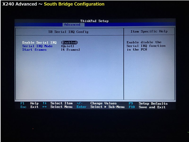 South Bridge Configuration の詳細画面 12