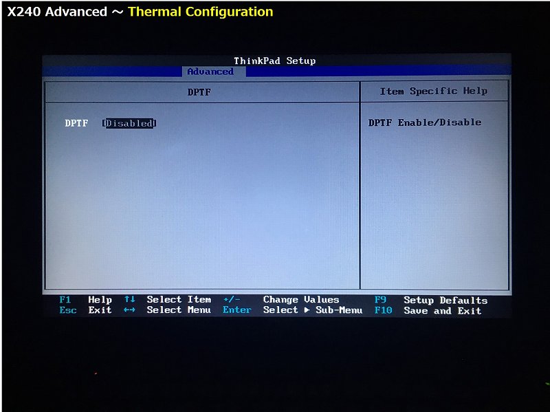 Thermal Configuration の詳細画面 6