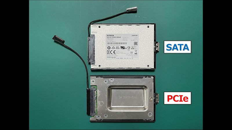 SATA SSDとの外観比較