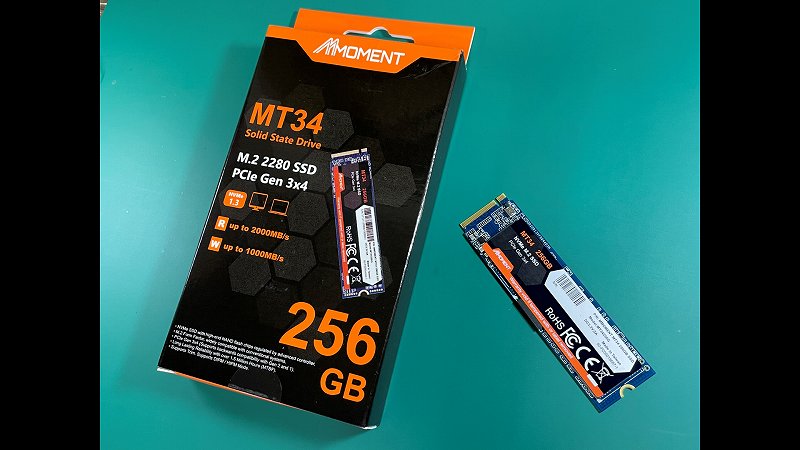 Moment MT34 256GB NVMe 格安SSD 試用記録 | ちょうべいのThinkPad