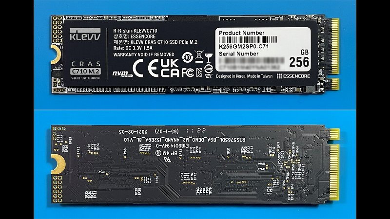 KLEVV CRAS C710 SSD本体外観