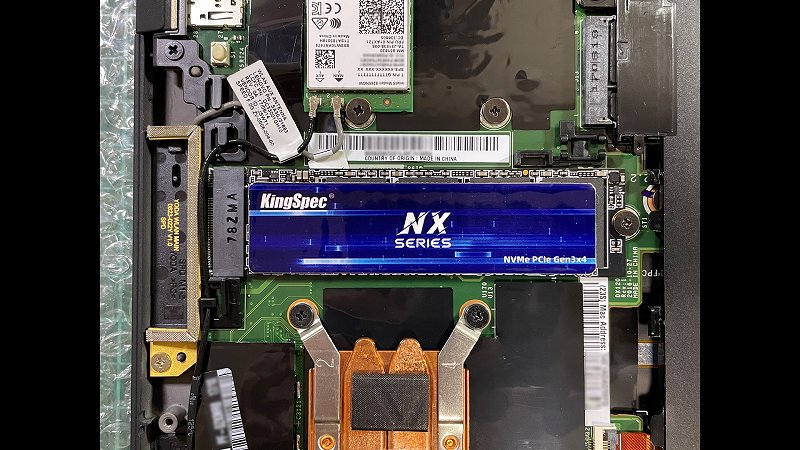 KingSpec NX-256 Heat Spreader Label 貼り直し
