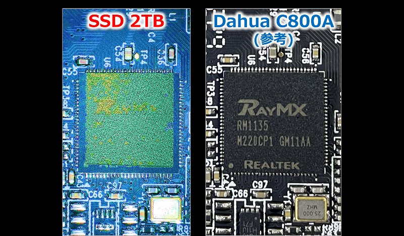SSD 2TB コントローラー Dahua C800Aとの比較
