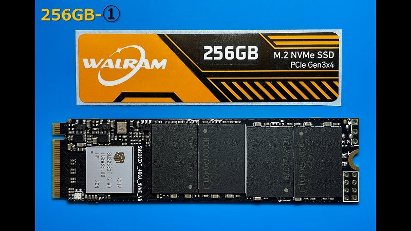 WALRAM NVMe SSD 256GB-① ラベルを剝がしたところ