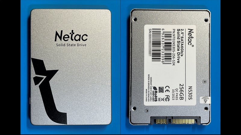 Netac N530S 256GB SSD本体外観