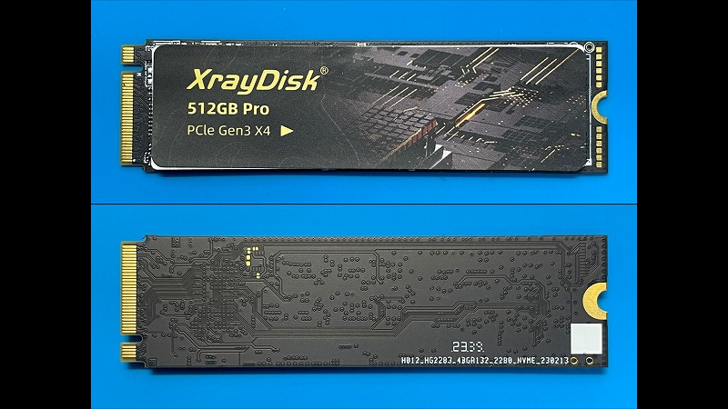 XrayDisk 512GB PRO SSD本体外観